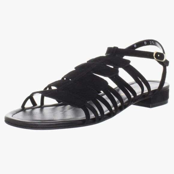 ROBERT CLERGERIE Black Suede Sandals - Picture 1 of 11
